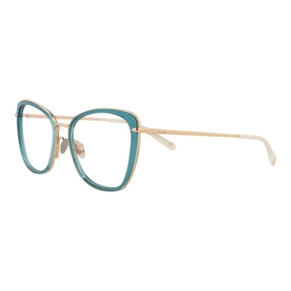 Pomellato Womens Cat Eye Blue Gold Transparent Fashion Designer Eyewear - Picture 1 of 4